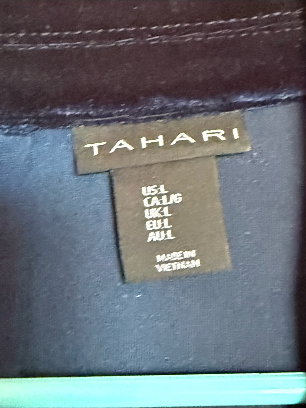 Tahari Navy Velvet Single-Button Blazer - Picture 6 of 6